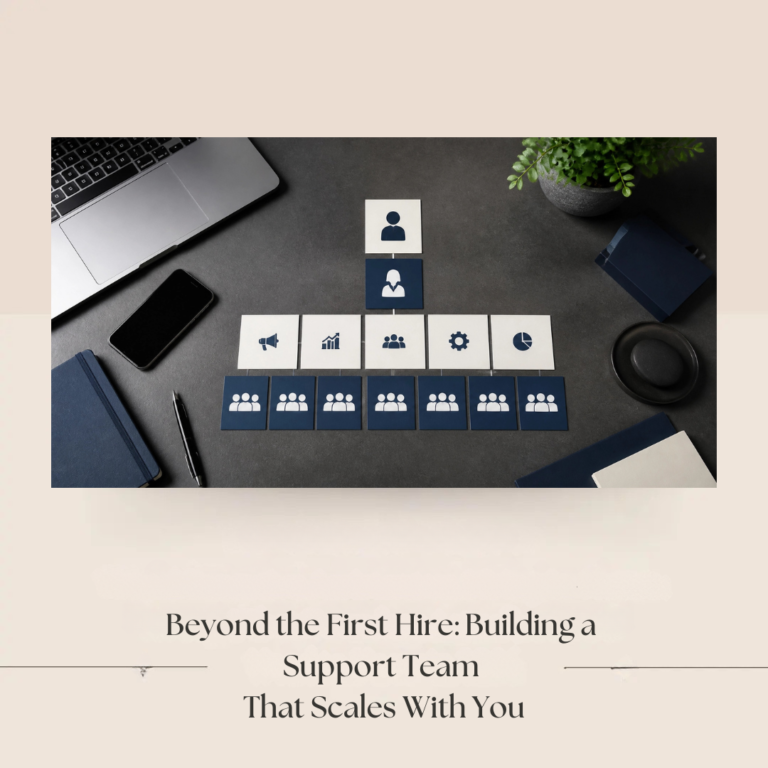 Founder building a support team structure beyond their first hire